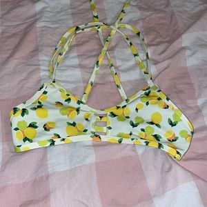 Jolyn lemon print tomcat bikini top